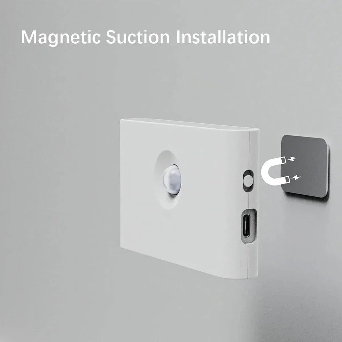 LED Induction Night Light Wireless USB Charging Human Body Induction Wall Light Bedroom Corridor Cabinet Bathroom Night Light