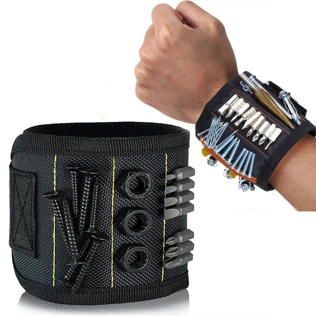 5 Rows 15 Magnets powerful magnetic tool magnetic wristband secure screws nails drill bits strong magnetic wrist tool kits parts