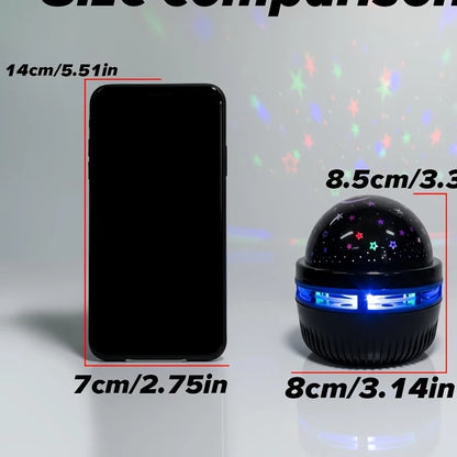 LED Starry Sky Night Lights USB Projector Lamp Magic Ball Moon Star Christmas Lights Home Room Atmosphere Decorations